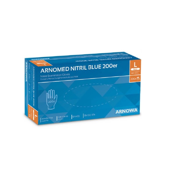 Nitrilhandschuhe ARNOMED NITRIL BLUE, Gr. L Box á 200 St. puderfrei_63659-S_SA_1